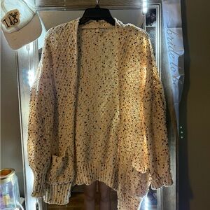 Women's Cream Speckled Sweater